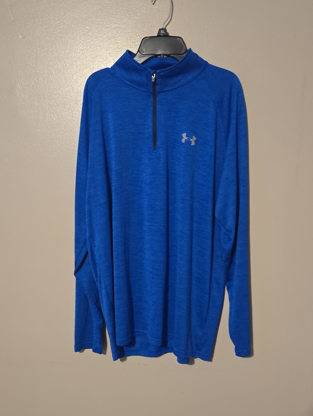 Under Armour Mens Heatgear Loose Pullover 1/4 Zip Up Sweatshirt Blue Size Large